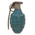 Original U.S. WWII M21 Inert Practice Pineapple Fragmentation Training Hand Grenade with Early Tapered Body and Original Correct Husk Original Items
