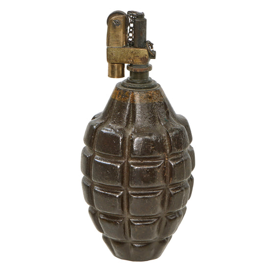 Original U.S. Post-WWII Table Lighter Made from Mk. II Grenade Body with Original Paint & Rare Littlestown Foundry-Made Body - Copy of Original Advertisement Original Items