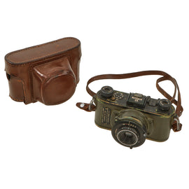 Original U.S. WWII Signal Corps Kodak PH-324 Camera in Original Leather Case with Carrying Strap & Data Plate - 1945 Contract Dated