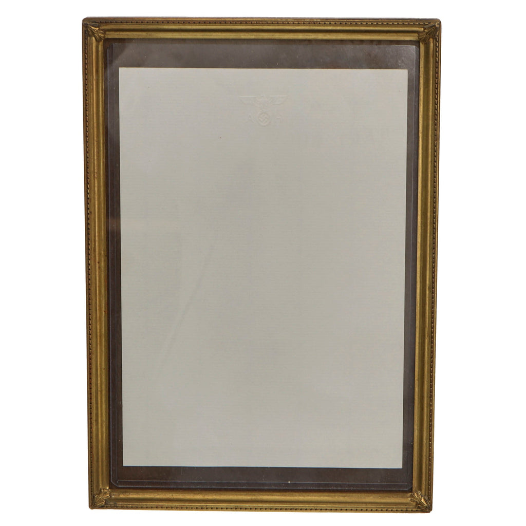 Original German WWII Der Führer Adolf Personal Fancy Style Stationery with Raised Monogram - 5 3/4" x 8 1/4" Original Items