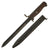 Original Norwegian M1894 Bayonet for Krag–Jørgensen Rifles & Carbines Made Under German Occupation with Waffenamt Stamp Converted to Fit M1 Carbine Post-WWII with Scabbard Original Items