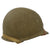 Original WWII U.S. Navy Painted Front Seam Fixed Bale McCord Captain’s M1 Helmet with Brazed Captain’s Eagle Insignia - Complete Original Items