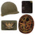 Original WWII U.S. Navy Painted Front Seam Fixed Bale McCord Captain’s M1 Helmet with Brazed Captain’s Eagle Insignia - Complete Original Items