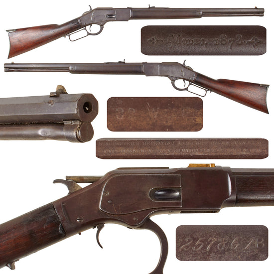 Original U.S. Winchester Model 1873 .32-20 Repeating Rifle with Shortend 21" Octagonal Barrel Made in 1888 - Serial 257861B - Missing Dust Cover Original Items