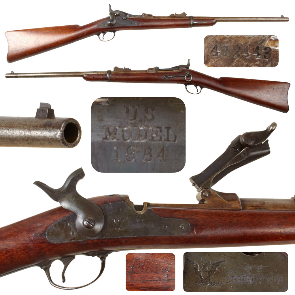 Original U.S. Springfield Trapdoor Model 1873 Saddle Ring Cavalry Carbine Made in 1888 - Serial 412443 Original Items