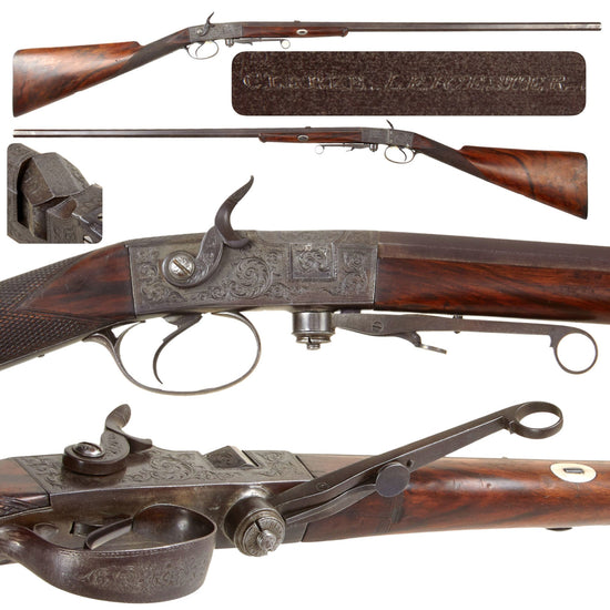 Original British Victorian .40cal Rotating Breech Sporting Rifle by Clarke of Leicester - circa 1870 Original Items