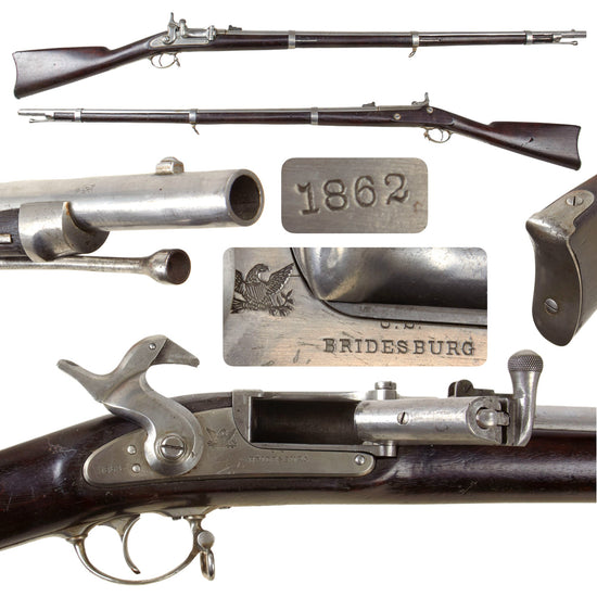 Original U.S. Civil War Springfield M1861 Bridesburg Contract Rifled Musket Converted to Needham Breechloader - dated 1862 Original Items