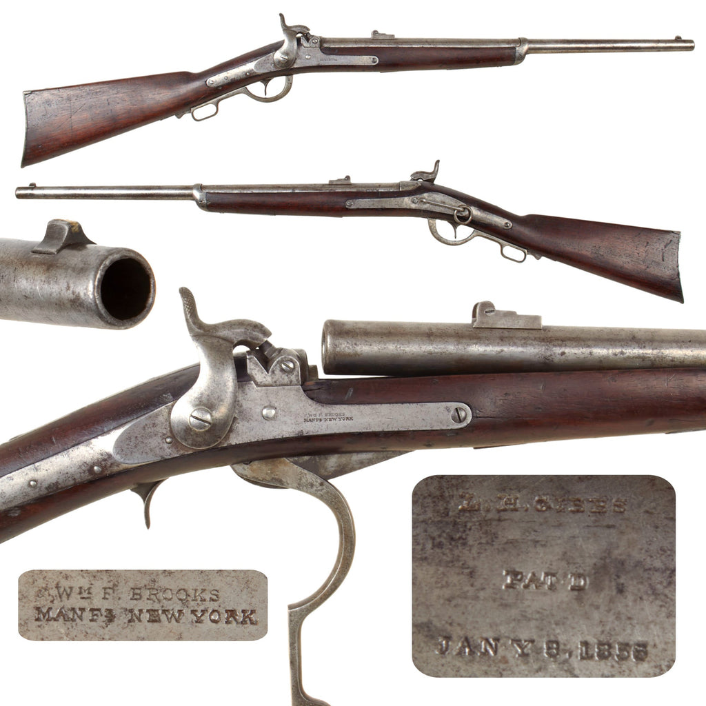 Original U.S. Civil War Scarce L.H. Gibbs 1856 Patent Breech Loading Saddle Ring Carbine by W.F. Brooks - Only 1,052 Delivered Original Items