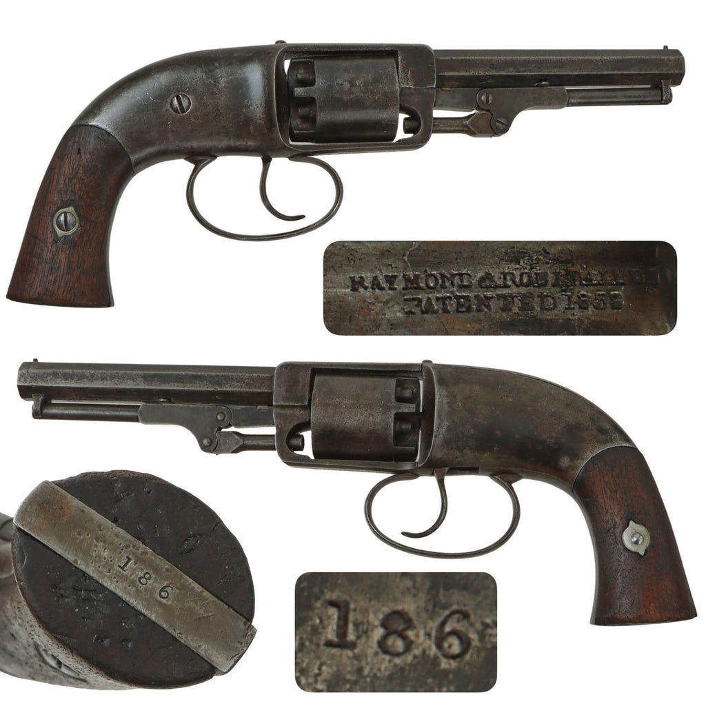 Original U.S. Civil War Pettengill "Self-Cocking" Hammerless Navy .34cal Percussion Revolver - Matching Serial 186 Original Items