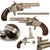 Original U.S. Antique Smith & Wesson Nickel Plated Model 1 3rd Issue Revolver in .22 Short - Matching Serial 122696 Original Items