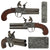 Original British Over and Under Flintlock Double Barrel Tap Action Pistol by John Bass of London - circa 1790 Original Items