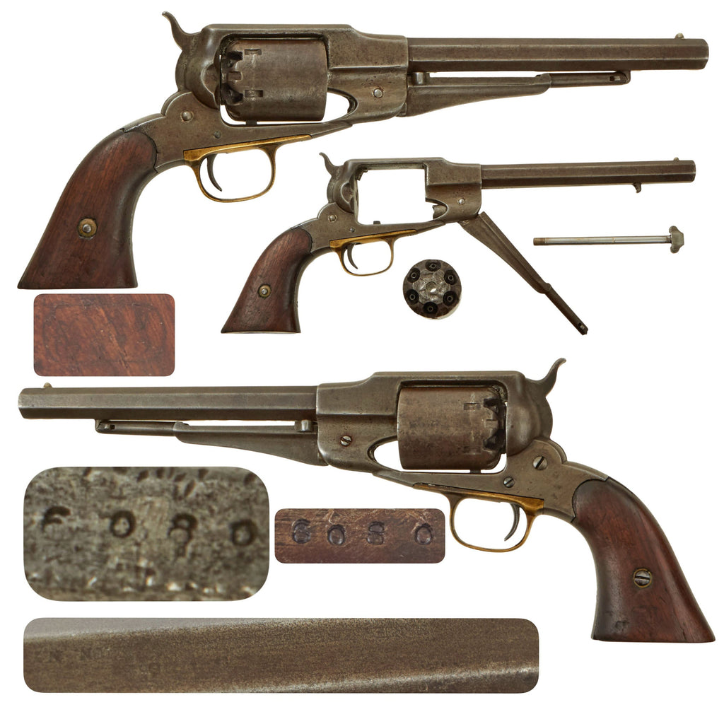 Original U.S. Civil War Martially Marked Remington .44cal "Old Model" 1861 Army Percussion Revolver - Serial 6080 Original Items