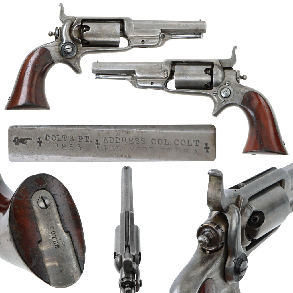 Original U.S. Colt "Root" Model 1855 Sidehammer .28cal. Pocket Percussion Revolver Made in 1859 - Serial 20758 Original Items