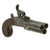 Original British Triple Barrel Percussion Converted Boxlock Tap Action Pistol by Thomas Cartmell of Doncaster - circa 1820 Original Items