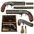 Original U.S. Pre Civil War Bacon & Co. .30cal Underhammer Percussion Pepperbox Revolver in Original Case with Accessories - Matching Serial 26 Original Items