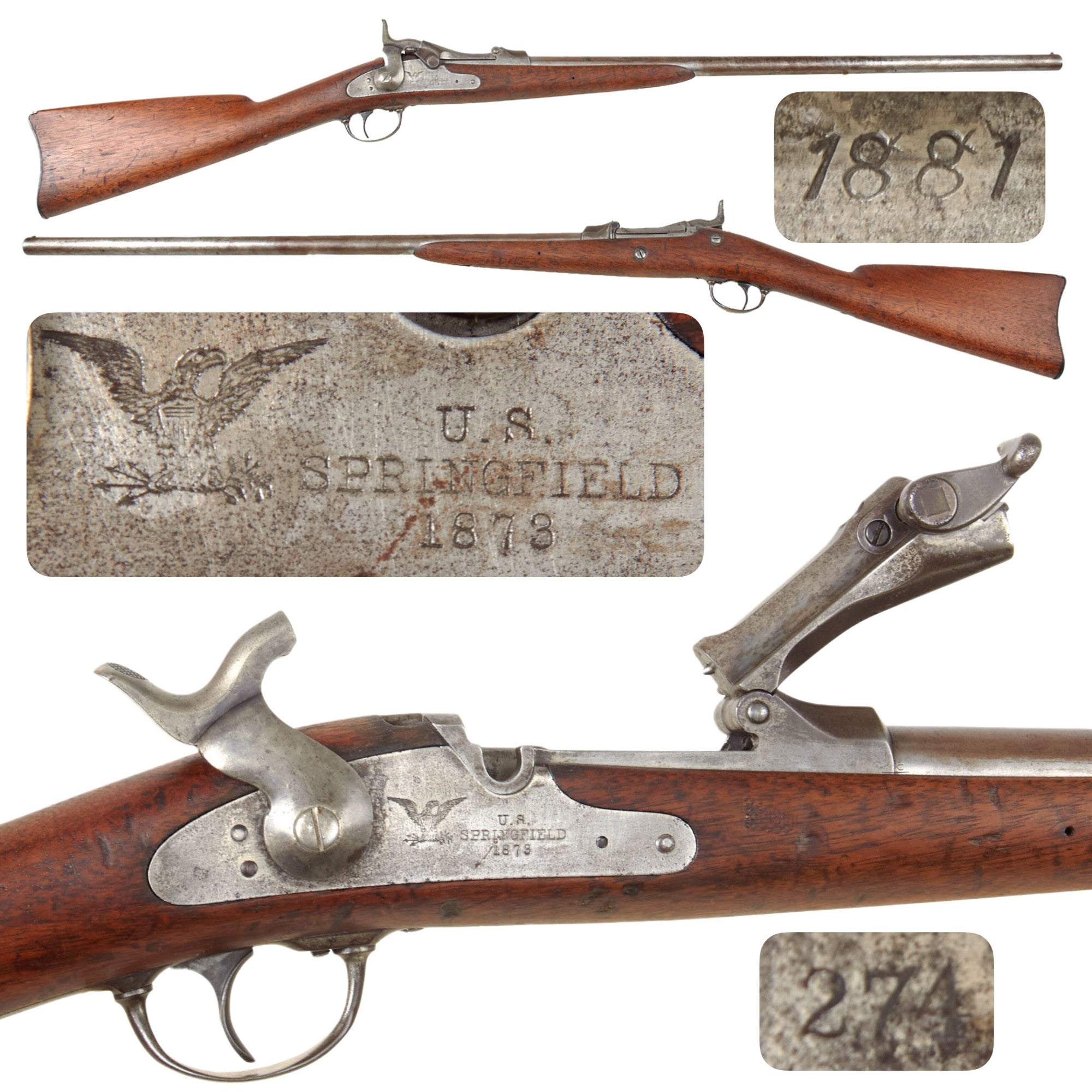 Original U.S. Rare Springfield Trapdoor Model 1881 
