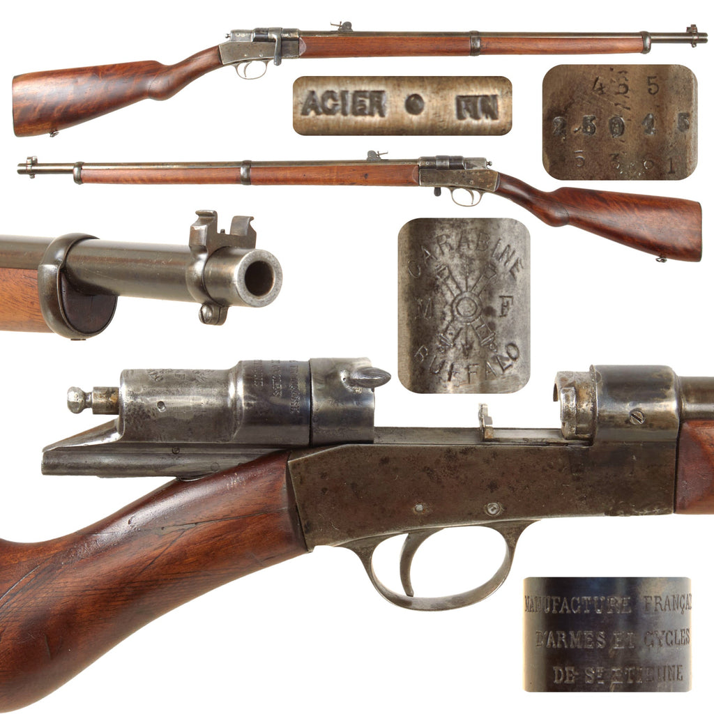 Original Antique French Carabine Buffalo-Lebel Cadet and School Training Rifle by Manufacture Française in .44 Russian - Serial 25015 Original Items