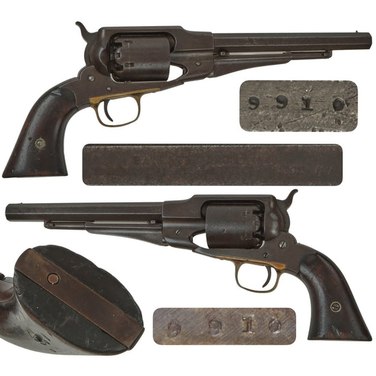Original U.S. Civil War Remington .44cal "Old Model" 1861 Army Percussion Revolver with Hollow Rammer - Serial 9910 Original Items