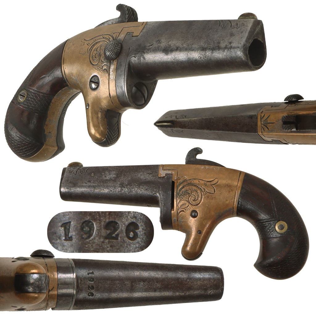 Original U.S. Civil War Era Moore’s Patent National Arms Co. No. 2 Deringer Pocket Pistol in .41 Rimfire - Serial 1926 Original Items