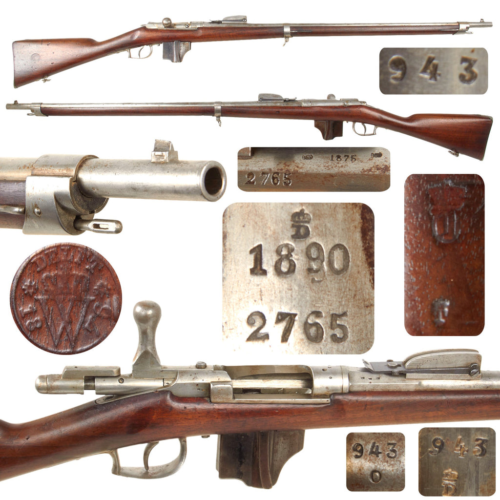 Original Dutch Beaumont-Vitali M1871/88 Bolt Action Magazine Conversion Rifle Serial 2765 - Dated 1875 and 1890 Original Items