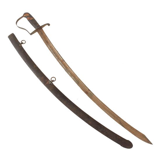 Original U.S. Seminole Wars Era Contract Model 1818 Cavalry Saber by Nathan Starr with Complete Scabbard - Scarce Original Items