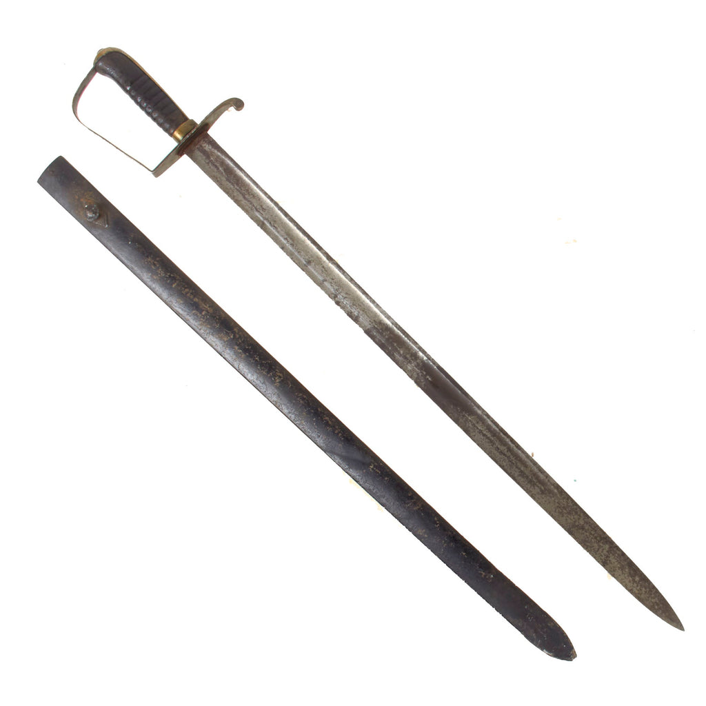 Original U.S. Seminole War Era Contract Model 1818 NCO Saber by Nathan Starr with Complete Scabbard and Leather Blade Buffer Original Items
