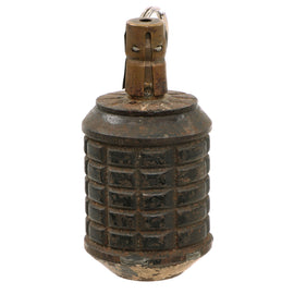 Original Japanese WWII Type 97 Inert Fragmentation Hand Grenade with Fuse & Detonator Tube - Dated 1939