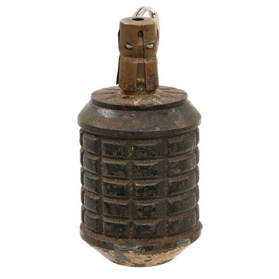 Original Japanese WWII Type 97 Inert Fragmentation Hand Grenade with Fuse & Detonator Tube - Dated 1939 Original Items