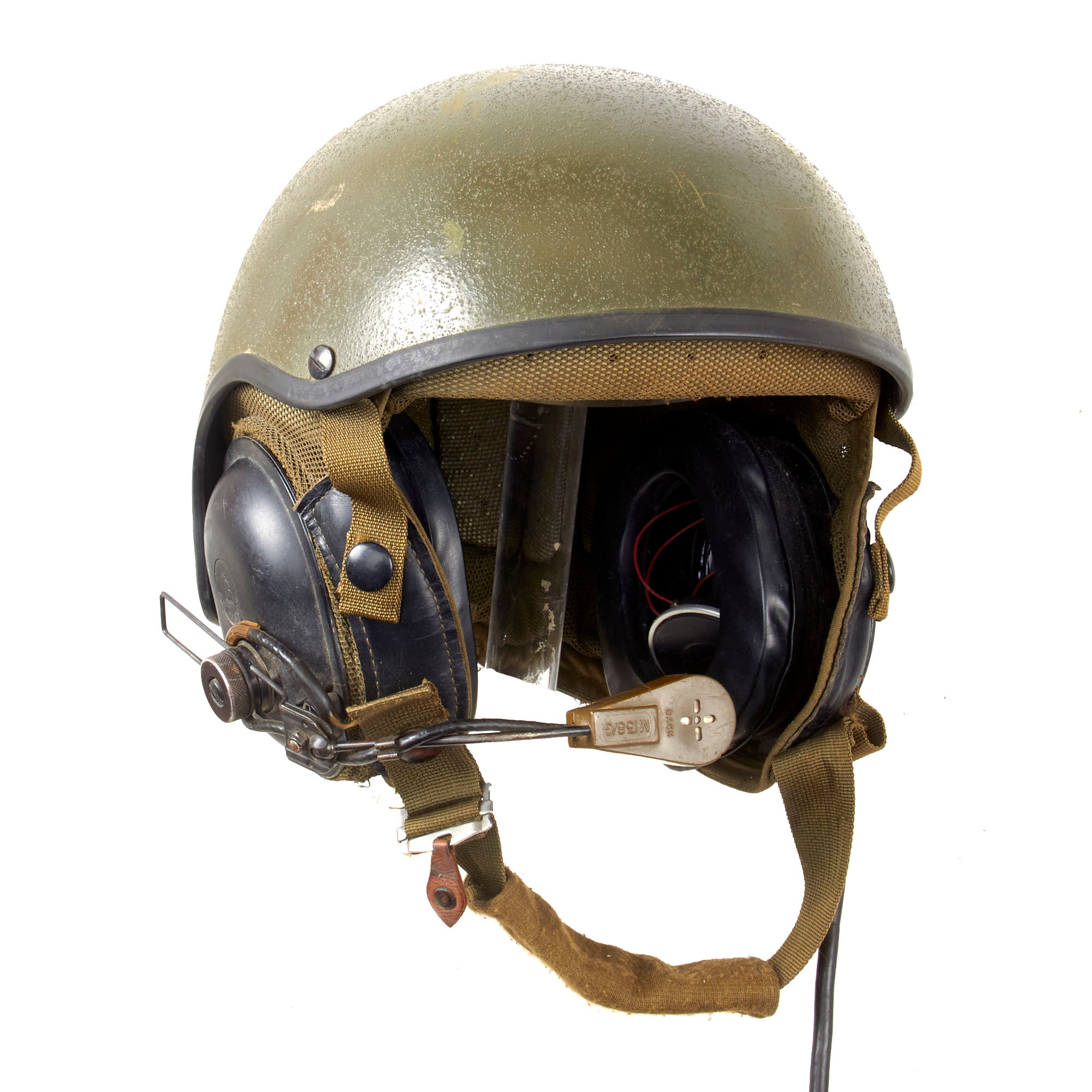 Original U.S. Gulf War Desert Storm Era CVC DH-132 Tanker Helmet by Ge – International Military Antiques