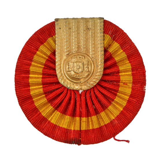 Original Spanish-American War U.S. Captured Spanish Hat Cockade with Infantry Button Original Items