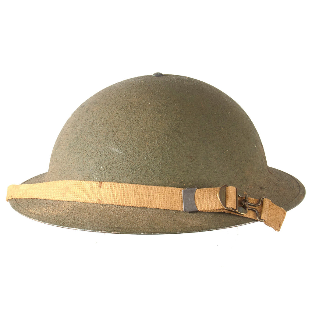 Original U.S. WWII Named & Complete M1917A1 Kelly Helmet with Textured Paint Original Items