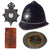 Original British WWII King’s Crown “Rosetop” Essex Constabulary “Blackout” Bobby Police Helmet Christy’s of London - Size 7 1/8 Original Items