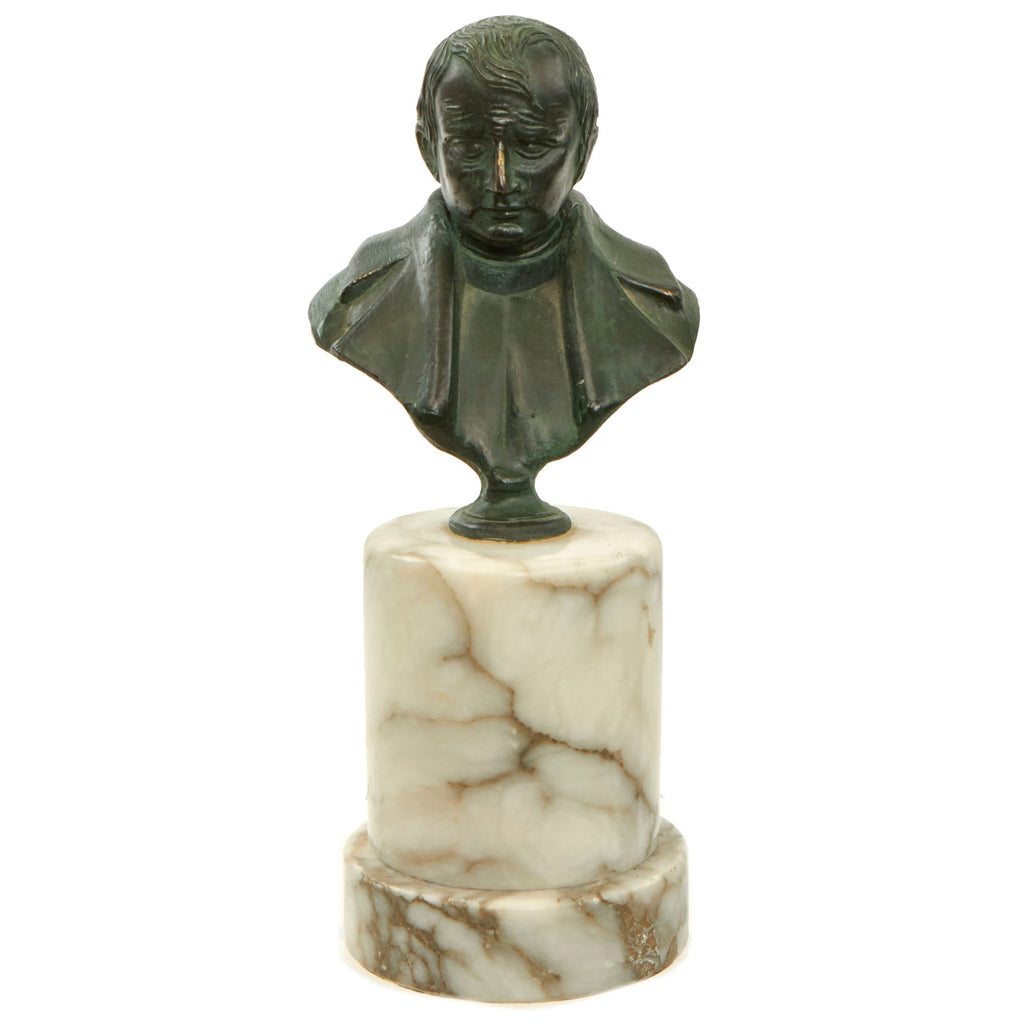 Original French Pre-WWI Era Bust of Napoleon Bonaparte on Marble Plinth - Unsigned - 7½” Original Items