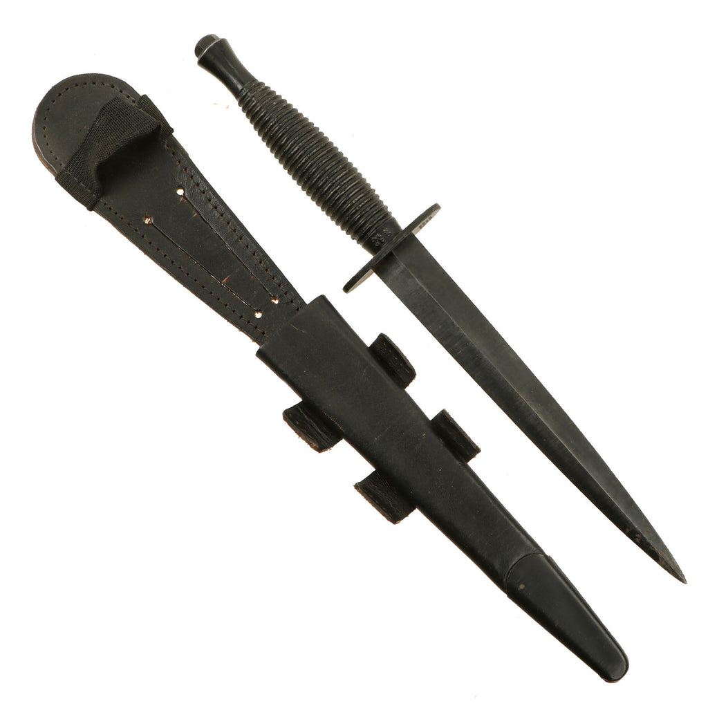 Original British Post-WWII 1950’s Fairbairn-Sykes Commando Dagger Fighting Knife and Scabbard by J. Nowill & Sons of Sheffield, England Original Items