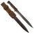 Original German WWI Seitengewehr M1884/98 II Sawback Bayonet by Rich. A. Herder with WWII Scabbard and DAK Web Frog Original Items