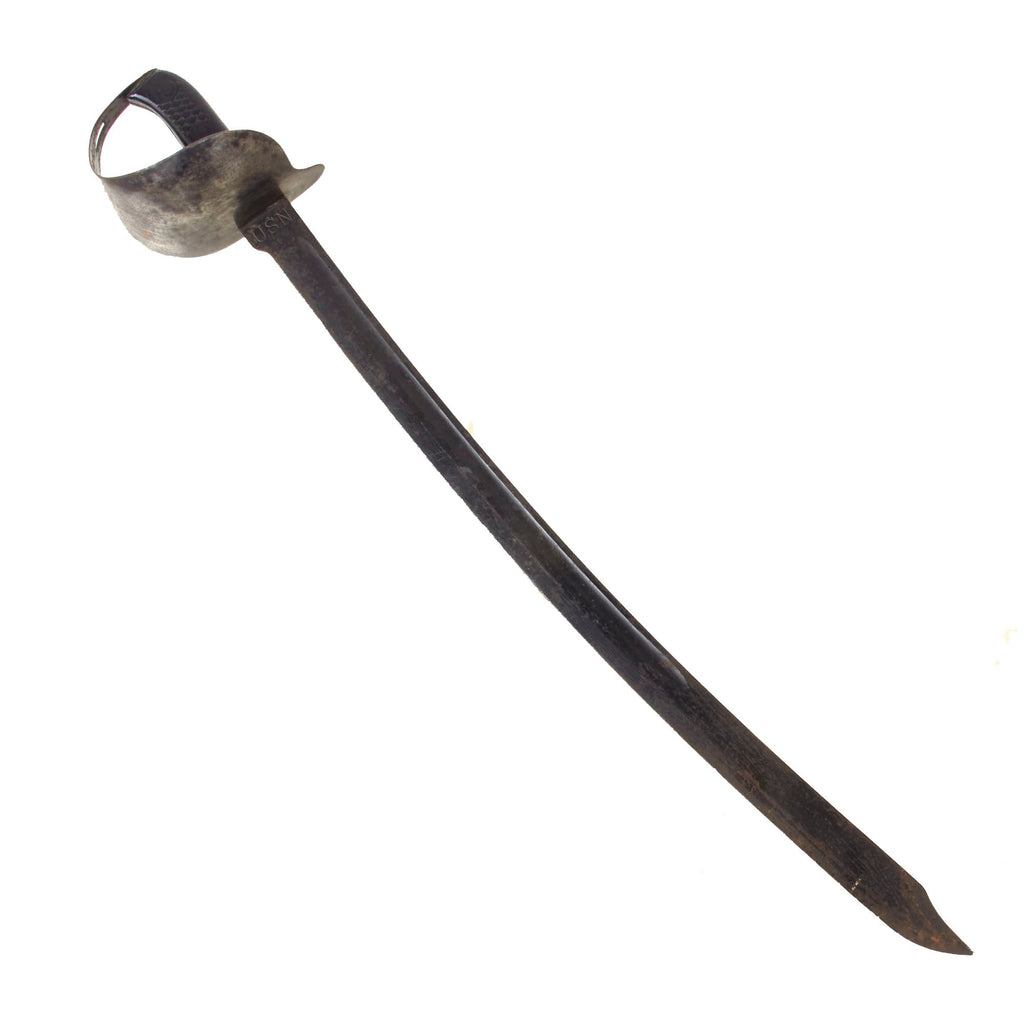 Original U.S. WWI US Navy Rare M1917 Naval Cutlass Stamped USN - Service-Worn Original Items