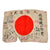 Original Japanese WWII Temple-Stamped Hand-Painted Silk Good Luck Flag with Lots of Signatures - 27 ½ x 37 ½” Original Items