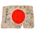 Original Japanese WWII Temple-Stamped Hand-Painted Silk Good Luck Flag with Lots of Signatures - 27 ½ x 37 ½” Original Items