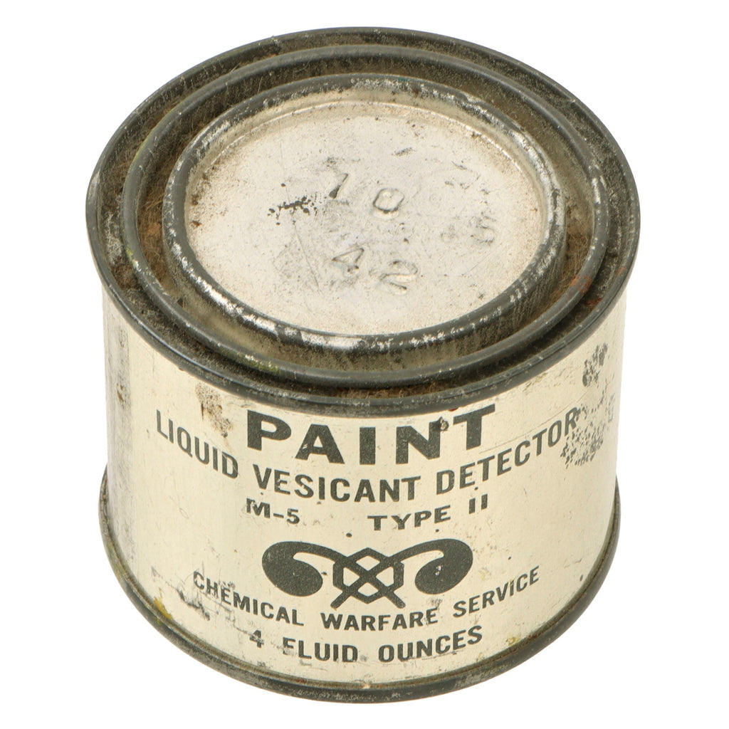 Original U.S. WWII Chemical Warfare Service M-5 Type II Vesicant Detector Paint Can Original Items