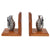 Original U.S. Korean War / Vietnam War Era MkII Grenade Bookends with Fuze Dated 1953 - Inert Original Items