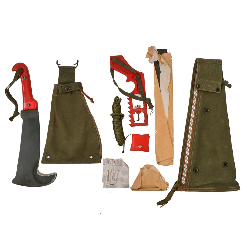 Original U.S. Vietnam War Survival Tool Kits, Airman’s with Woodman's Pal 681 Survival Axe and Both Complete Units by Victor Tool Co. Original Items