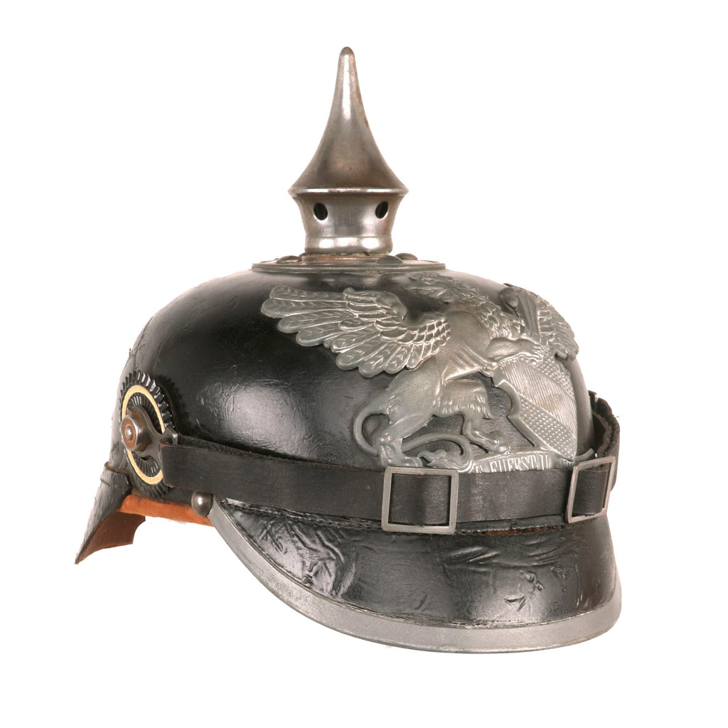 Original Imperial German WWI Grand Duchy of Baden M1915 Infantry EM/NCO Pickelhaube Helmet Original Items