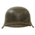 Original German WWII M42 Single Decal Army Heer Helmet with 56cm Liner & Chinstrap - Stamped ET66 Original Items