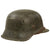 Original German WWII M42 Single Decal Army Heer Helmet with 56cm Liner & Chinstrap - Stamped ET66 Original Items