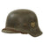 Original German WWII M42 Single Decal Army Heer Helmet with 56cm Liner & Chinstrap - Stamped ET66 Original Items