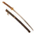 Original Japanese WWII Type 98 Shin-Gunto Katana Sword with Handmade Blade and Labeled Fabric Covered Wood Scabbard Original Items