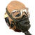 Original U.S. WWII Army Air Force Aviator Flight Helmet Set - AN6530 Goggles, A-14 Mask in Original Box, & AN-H-15 Helmet Original Items