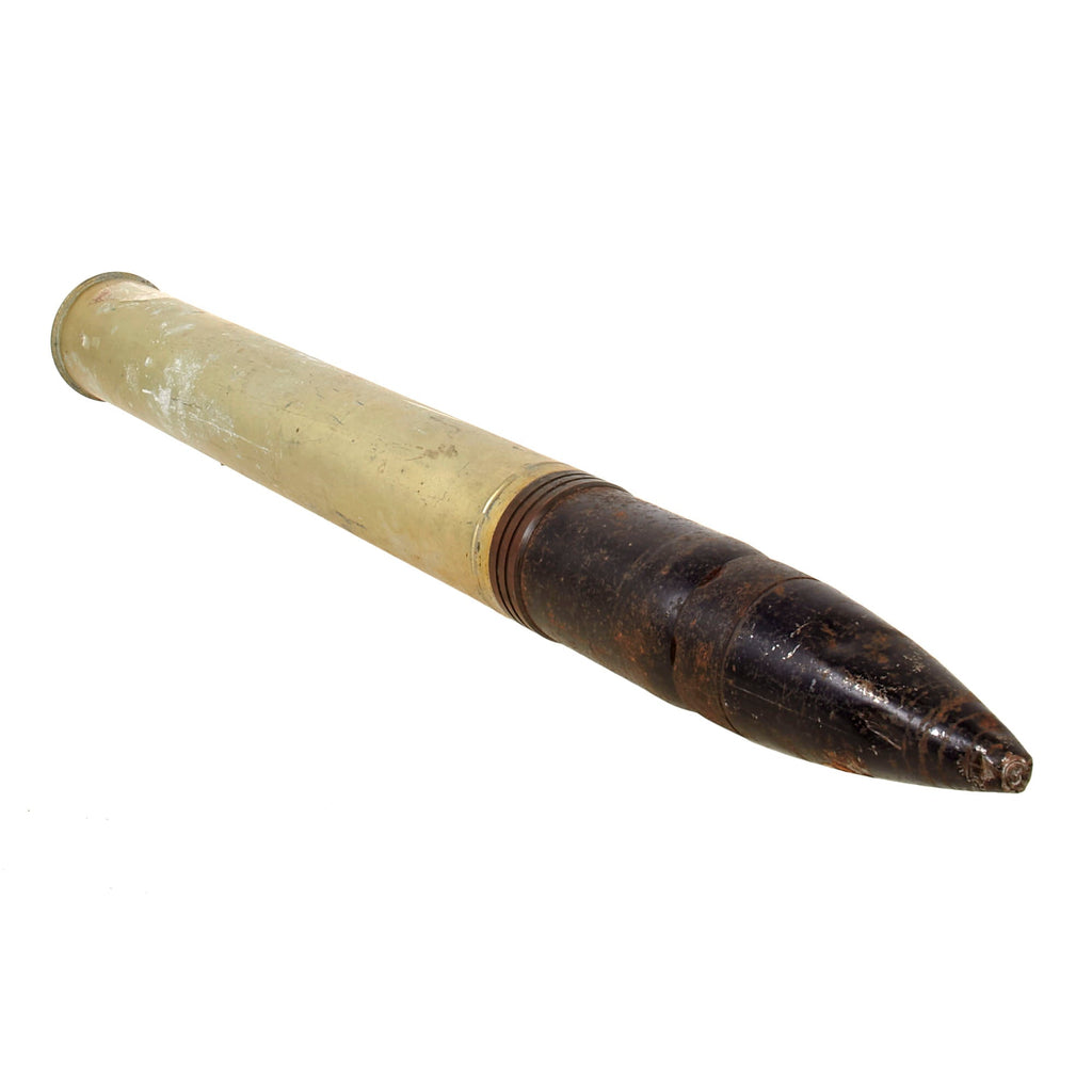 Original U.S. WWII Era 76mm M42A1 Inert HE Projectile & Shell Casing f ...