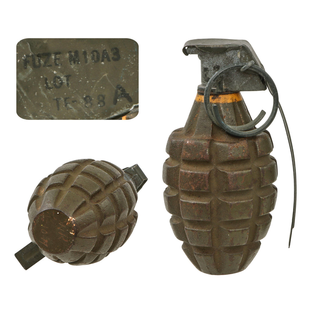 希少 初期 UNDERCOVER PINEAPPLE GRENADE ALOHA Original U.S. WWII Inert MkII Pineapple Grenade with Yellow Ring