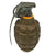 Original U.S. WWII Inert MkII Pineapple Practice Grenade with Yellow Ring & M10A3 Fuze Original Items